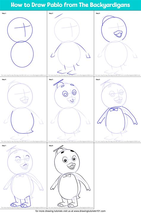 How To Draw Pablo From The Backyardigans Printable Step By Step Drawing