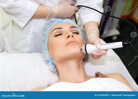 Radiofrequency Facelift In A Beauty Salon Stock Photo Image Of