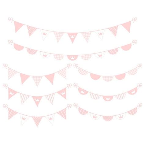 Party Printables Pink Grey Printable Bunting Banner Clipart Baby