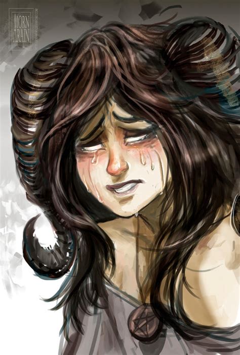 Commission Crying Demon Girl By Arainmorn On Deviantart