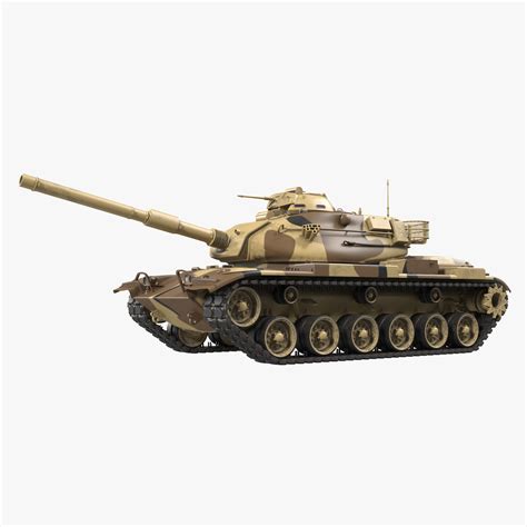 Us Combat Tank M60a3 Patton Rigged 3d Model 169 Max Free3d