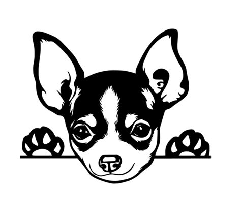 Chihuahua Peeking Car Decal Sticker Chihuahua Dog Sticker Vinyl