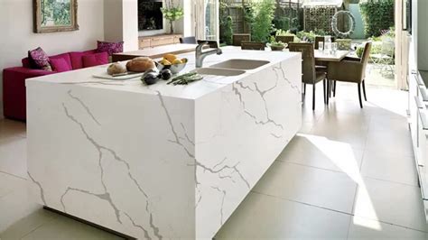 Engineered Stone Table Tops Chinese M2 Price Calacatta White Quartz