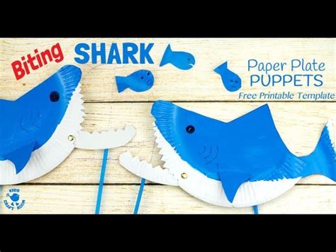 Paper Plate Shark Puppet Craft