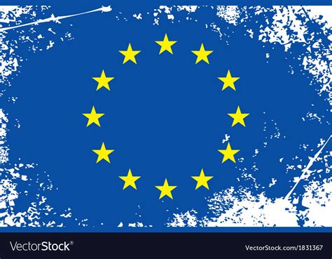 European Union Grunge Flag Royalty Free Vector Image