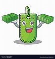 With money price tag mascot cartoon Royalty Free Vector