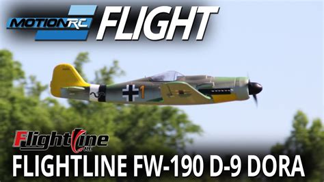Flightline Fw 190 D 9 Dora 850mm Flight Review Motion Rc Youtube