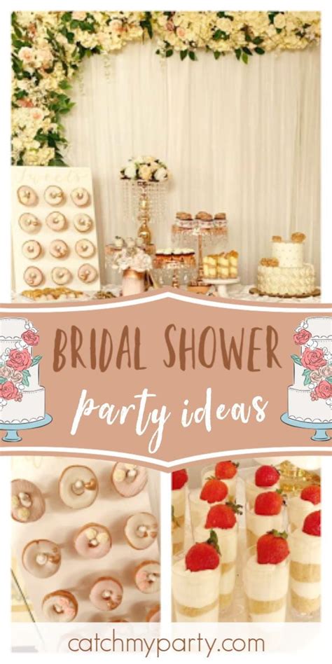 Rose Gold And Florals Bridalwedding Shower Rose Gold Bridal Shower Catch My Party