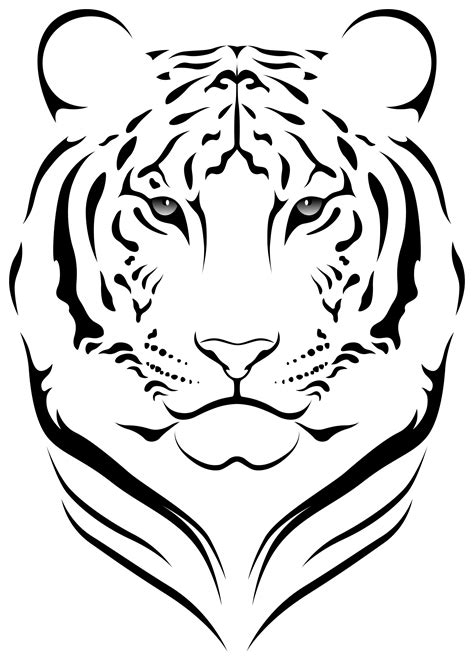 Tiger Face Outline Png Free Png And Transparent Images Images And