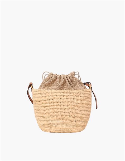 Shop Loewe Anagram Pochette Basket Bag Beige On Rinascente