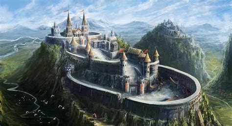 Castle By Mrainbowwj On Deviantart Fantasy Castle Fantasy Landscape