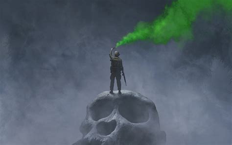 Soldiers King Kong Skull Island Huge Green Poster 2k Skull