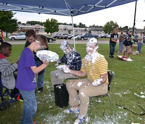 It S Not A Fair Until Someone Gets A Pie In The Face Linking Hearts Adoption Fair Guests Enjoy