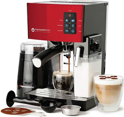 Practical Espresso Machine Latte And Cappuccino Maker 10 Pc All In One