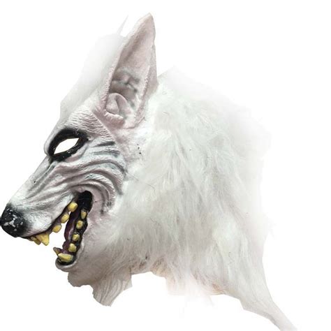 Party Decors Wolf Head Mask Creepy Halloween Costume Theater Prop Latex