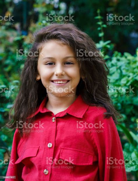 Close Up Portrait Of Cute Little Girl Smiling Stock Photo Download