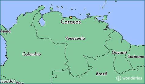 Where Is Caracas Venezuela Caracas Capital Map
