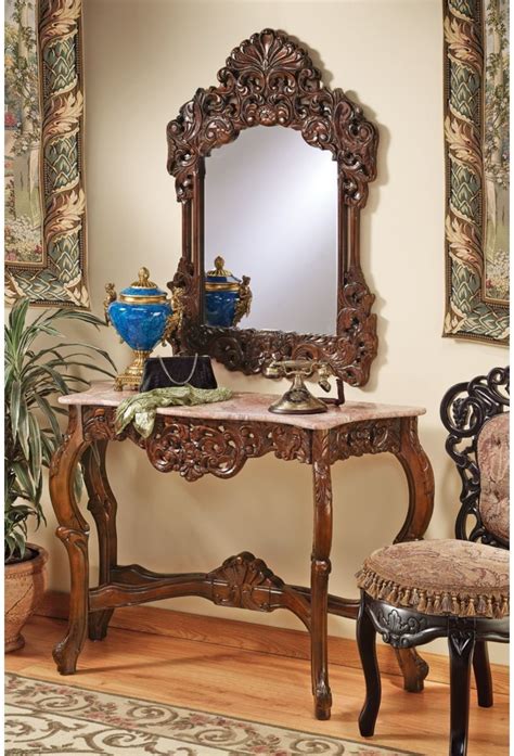 The Dordogne Console Table And Mirror Set French Console Table Wood