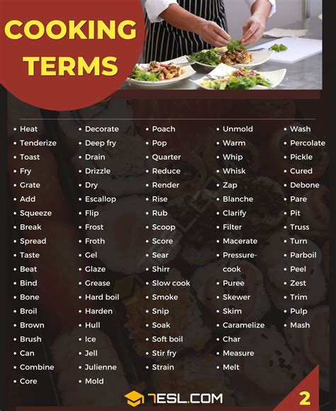 A Glossary Of 175 Common Cooking Terms In English • 7esl