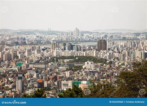 Aerial Views Of Seoul South Korea Stock Photo Image Of Building