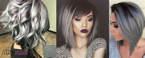 Celebrities rock silver hair and look so good. 10+ Black and Silver Ombre Hairstyles for Hair Extension Users
