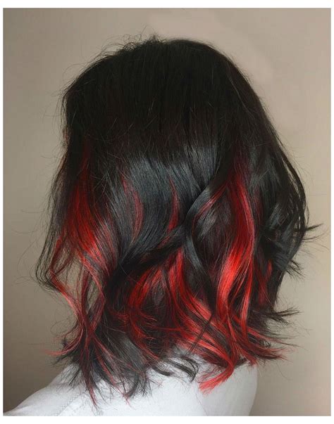 Half And Half Hair Color Underneath Red