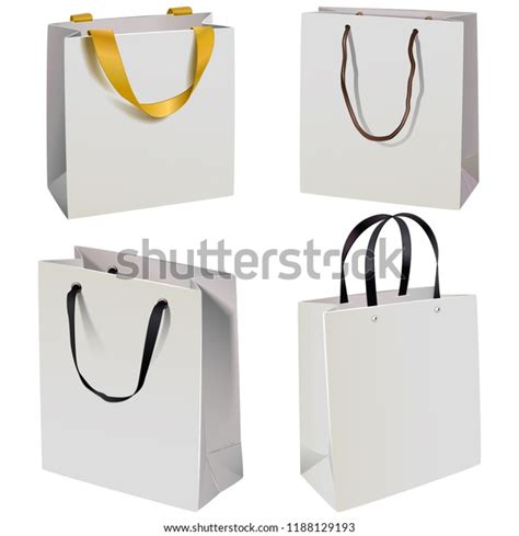 Vector Paper Bag Icons Isolated On Stock Vector Royalty Free