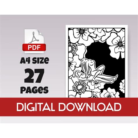 Sex Adult Coloring Book Pdf Download 27 Erotic Adult Coloring Etsy
