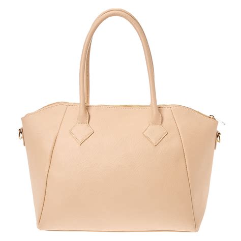 Tan Quilted Faux Leather Tote Bag Icing Us