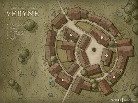 Settlement Map The Village Of Veryne Rfantasymaps