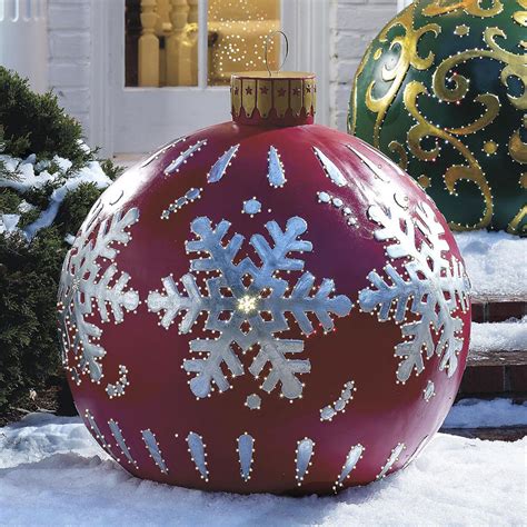 Massive Outdoor Lighted Christmas Ornaments | The Green Head