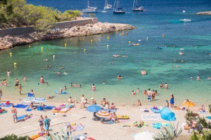 Cala Gracio Peace And Seclusion Art Deco Hotel Ibiza Beach Ferry Boat Beach Bars Lifeguard