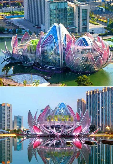 Lotus Building In Wujin China Futuristic Architecture