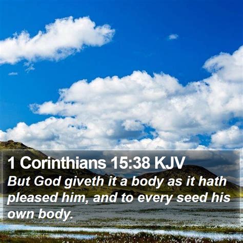 1 Corinthians 1538 Kjv But God Giveth It A Body As It Hath Pleased Him