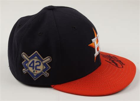Gerrit Cole Signed Astros Game Worn Baseball Hat Inscribed Game Used