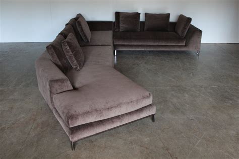 Mint Peerless Minotti Allen Sectional L Shape Sofa In Taupe Brown