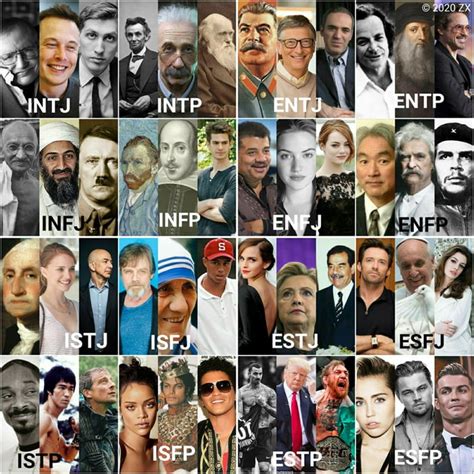 Mbti Chart Of Famous People 9gag