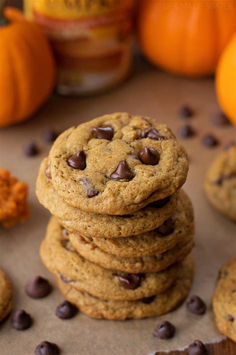 Crisp And Chewy Pumpkin Chocolate Chip Cookies Life Made Simple