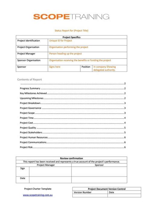 40 Project Status Report Templates Word Excel Ppt Throughout