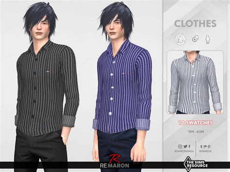 The Sims Resource Formal Shirt 04 For Male Sim