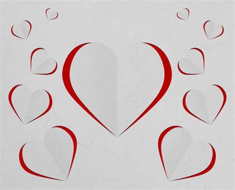 Premium Ai Image Paper Hearts With Red Cutouts