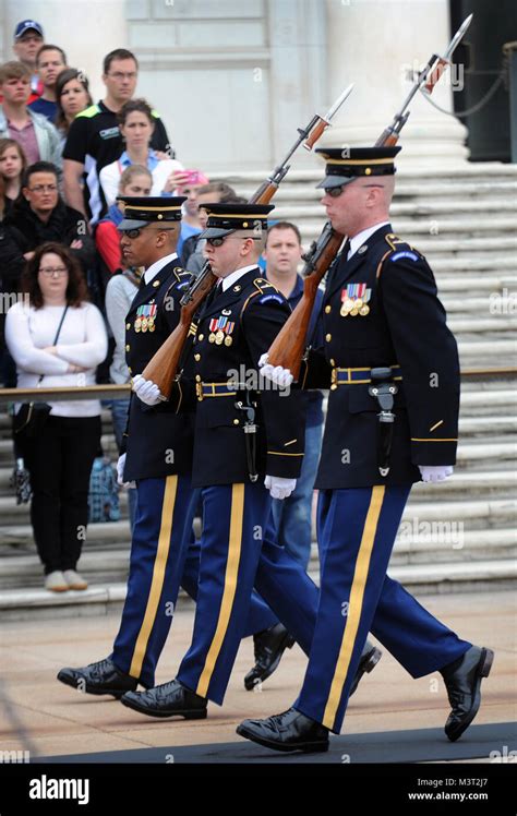 With Full Ceremonial Honors Presented Members Of The Us Army Honor