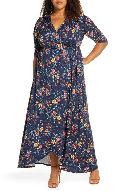 Kiyonna Meadow Dream Wrap Maxi Dress Plus Size Nordstrom