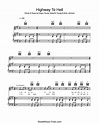 Highway To Hell Sheet Music AC-DC - ♪ SHEETMUSIC-FREE.COM