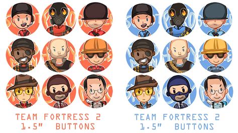 Tf2 Team Fortress 2 15 Buttons Etsy Canada