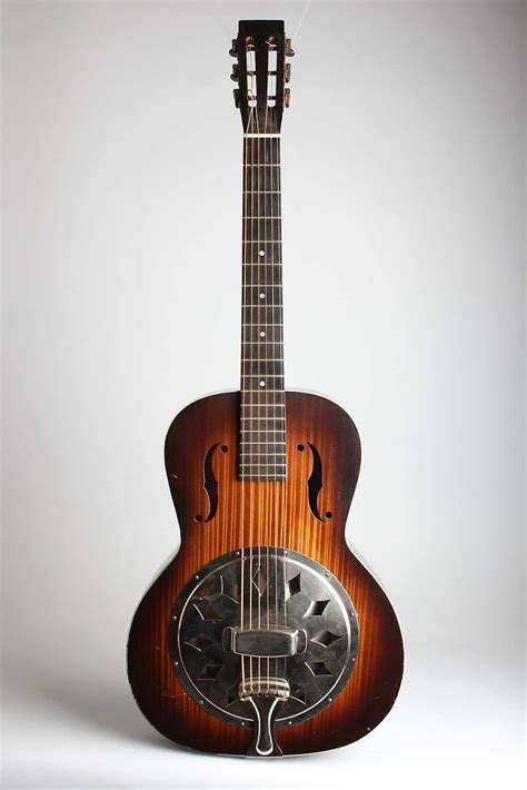 Model 5 Resophonic Guitar Made By Dobroregal 1939 Original Black