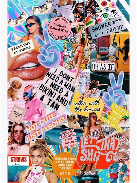 Wallpapers for ipad pro and mini. "retro summer collage " Poster by persianezhad | Redbubble