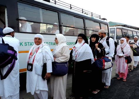 Hajj Official Flagging Off The Bus Carrying Pilgrims At Hajj House