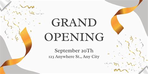 Make A Grand Grand Opening Banner Background Statement With Our
