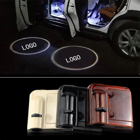 2x Led Car Door Welcome Light Logo Projector Laser Shadow Light Door